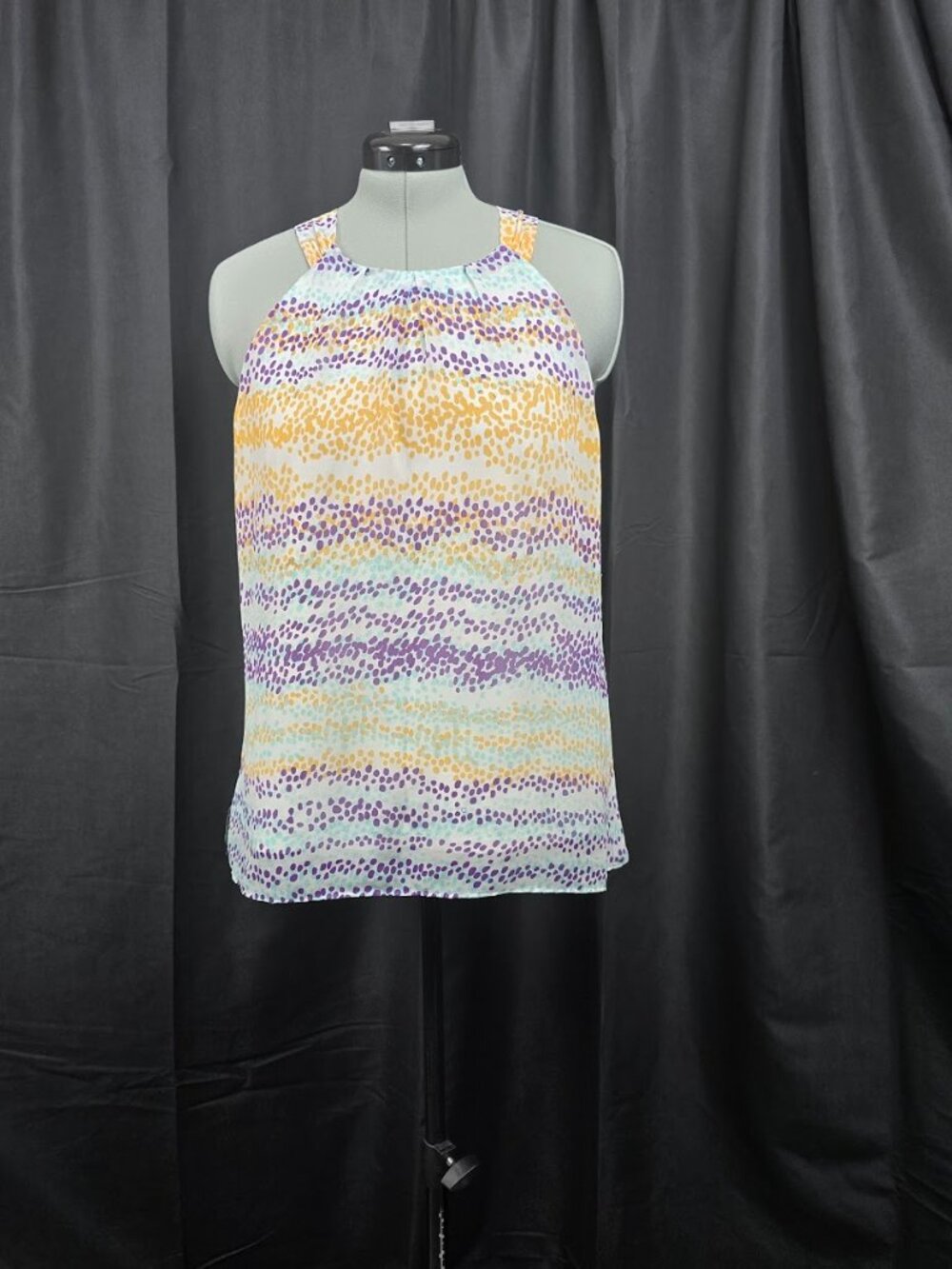Ann Taylor Polkadot Halter Neck Sleeveless Top Size 14